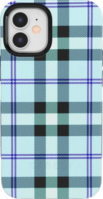 As if! | Light Blue Plaid Case iPhone Case get.casely Bold iPhone 12 Mini 