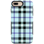 As if! | Light Blue Plaid Case iPhone Case get.casely Bold iPhone 6/7/8 Plus 
