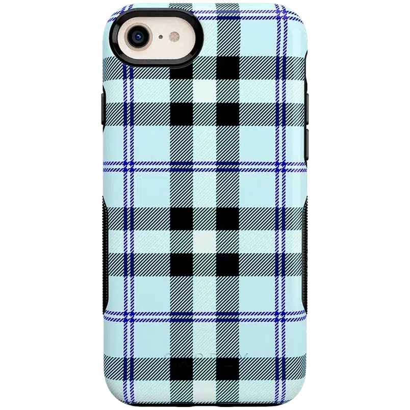 As if! | Light Blue Plaid Case iPhone Case get.casely Bold iPhone 6/7/8 