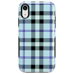As if! | Light Blue Plaid Case iPhone Case get.casely Bold iPhone XR 