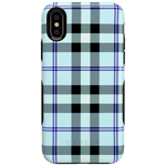 As if! | Light Blue Plaid Case iPhone Case get.casely Bold iPhone XS Max 