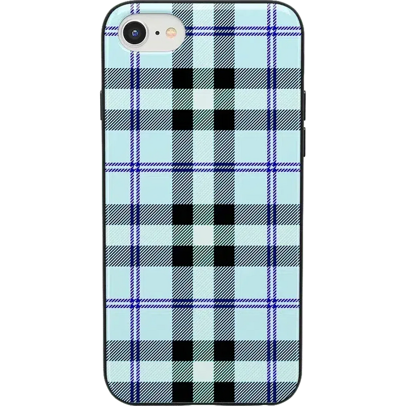 As if! | Light Blue Plaid Case iPhone Case get.casely Classic iPhone 6/7/8 