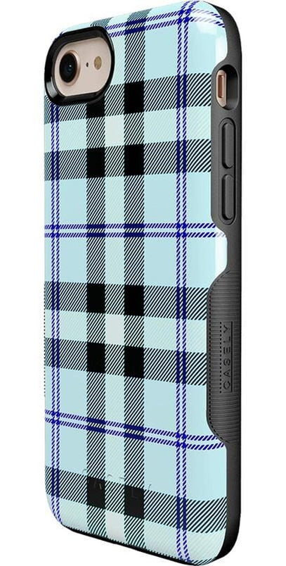 As if! | Light Blue Plaid Case iPhone Case get.casely 