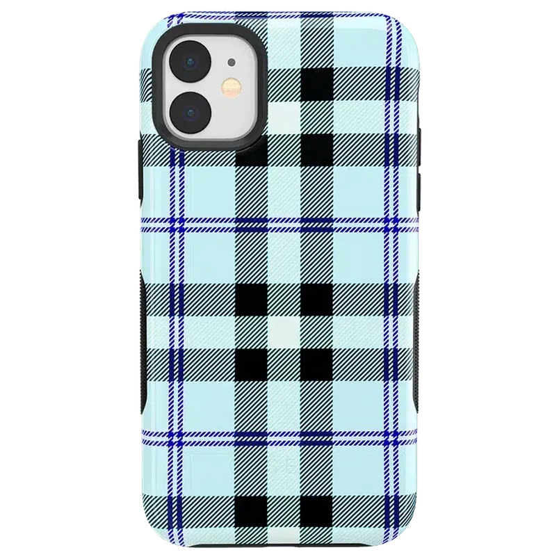 As if! | Light Blue Plaid Case iPhone Case get.casely 