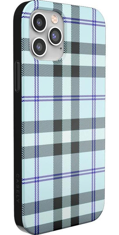 As if! | Light Blue Plaid Case iPhone Case get.casely 