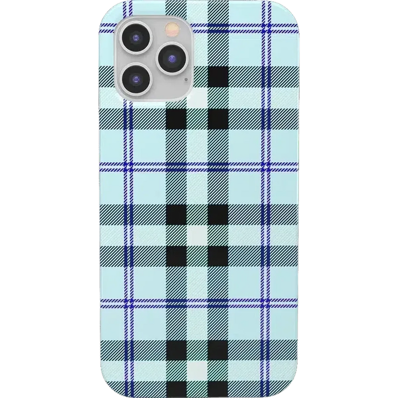 As if! | Light Blue Plaid Case iPhone Case get.casely 