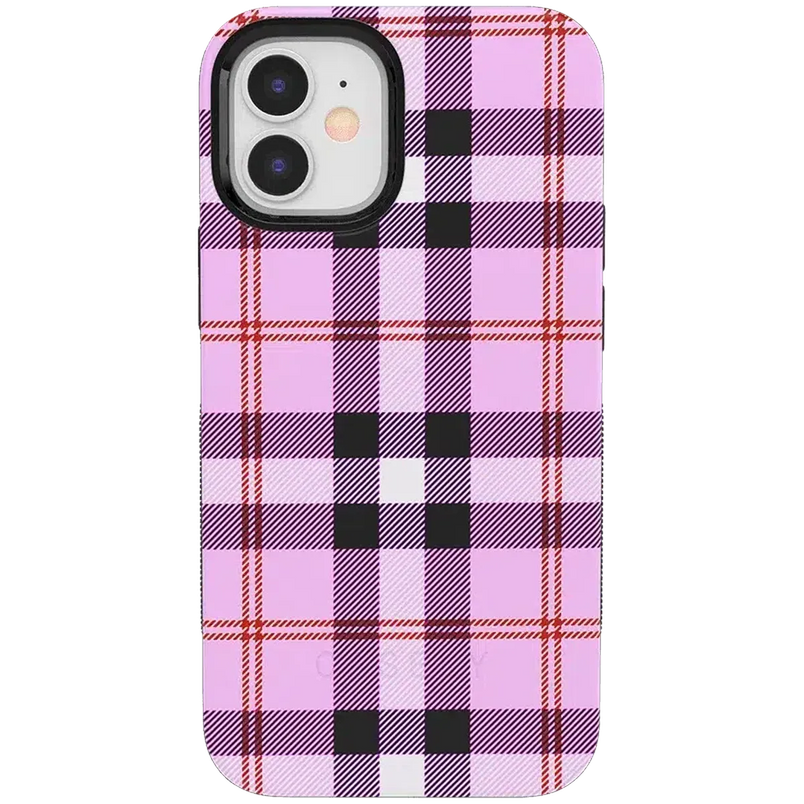 As if! | Light Purple Plaid Case iPhone Case get.casely Bold iPhone 12 Mini 