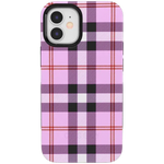 As if! | Light Purple Plaid Case iPhone Case get.casely Bold iPhone 12 Mini 