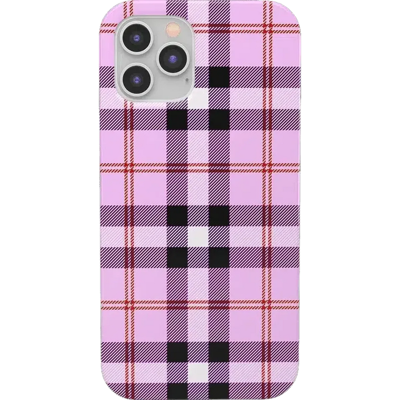 As if! Light Purple & Red Plaid iPhone Case As if! Light Purple & Red Plaid iPhone Case