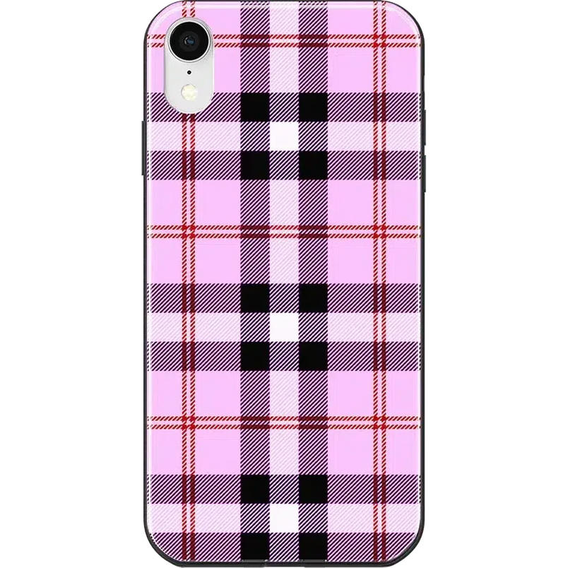 As if! | Light Purple Plaid Case iPhone Case get.casely Classic iPhone X / XS 