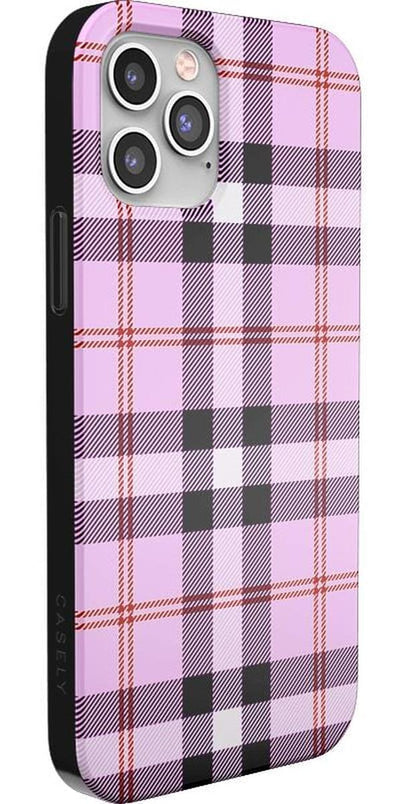 As if! | Light Purple Plaid Case iPhone Case get.casely 