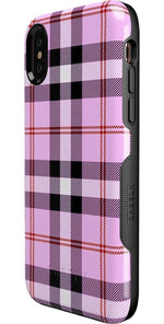 As if! | Light Purple Plaid Case iPhone Case get.casely 