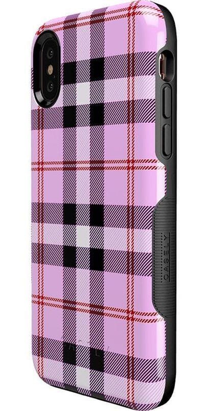 As if! | Light Purple Plaid Case iPhone Case get.casely 