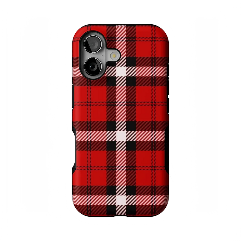 As if! | Red Plaid Case Phone Case get.casely Bold Flex + MagSafe® iPhone 17 