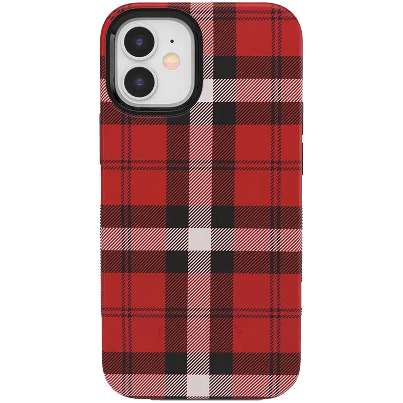 As if! | Red Plaid iPhone Case iPhone Case get.casely Bold iPhone 12 Mini