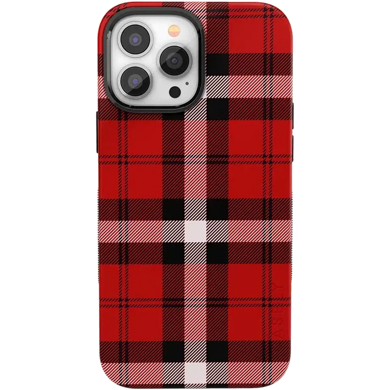 As if! | Red Plaid iPhone Case iPhone Case get.casely Bold + MagSafe® iPhone 13 Pro