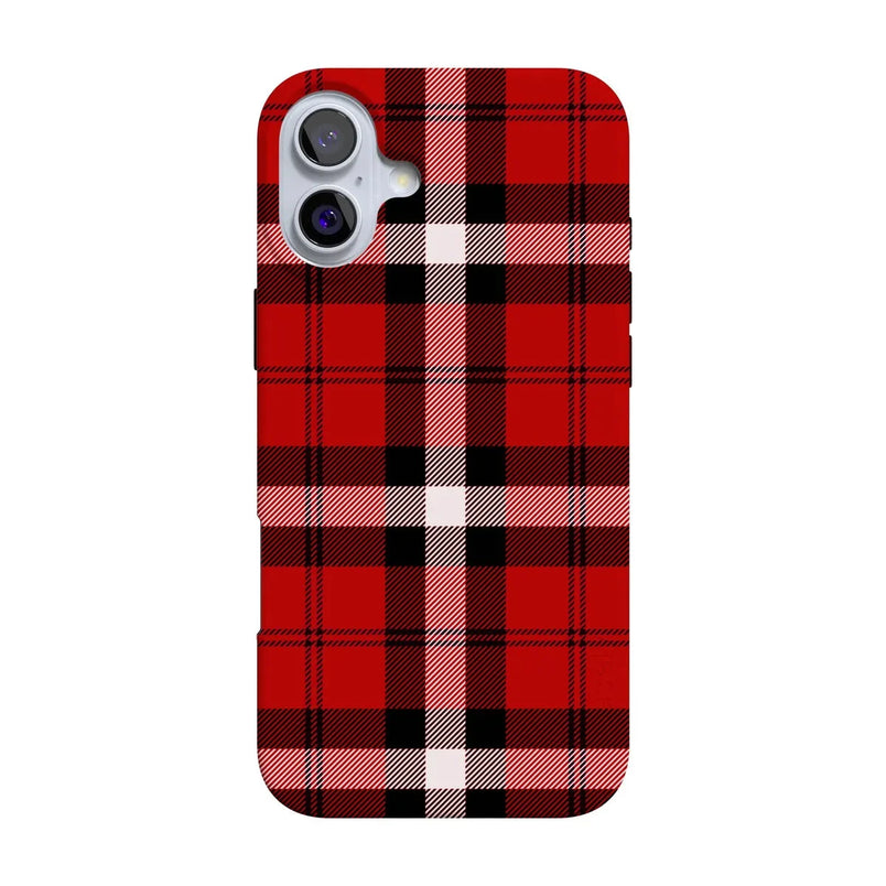 As if! | Red Plaid Case Phone Case get.casely Classic + MagSafe® iPhone 16 