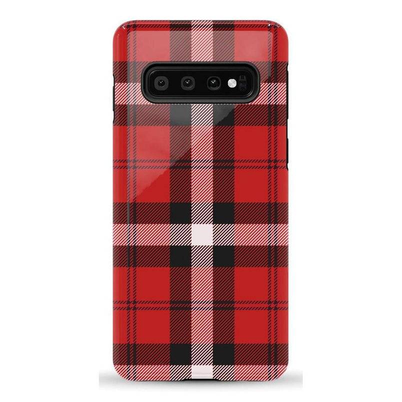 As if! | Red Plaid iPhone Case Phone Case get.casely Essential Galaxy S10