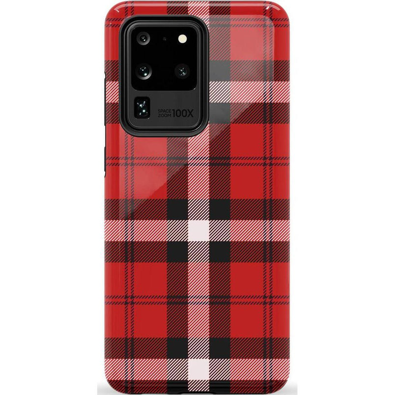 As if! | Red Plaid iPhone Case Phone Case get.casely Essential Galaxy S20 Ultra