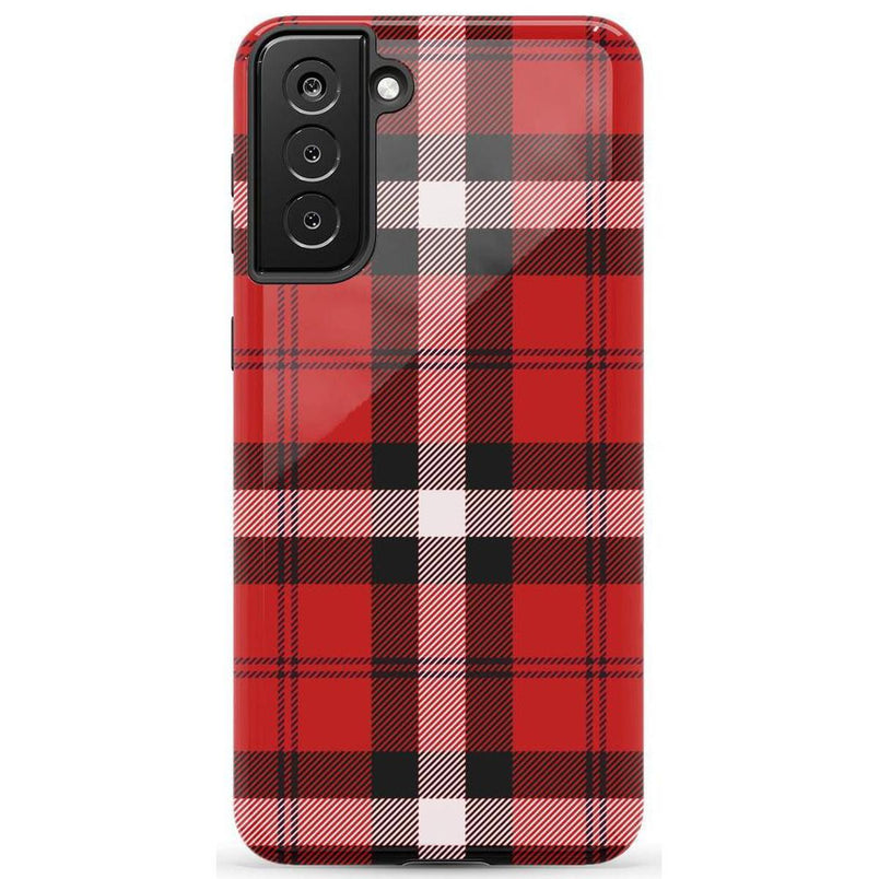 As if! | Red Plaid iPhone Case Phone Case get.casely Essential Galaxy S21 Plus