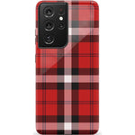 As if! | Red Plaid iPhone Case Phone Case get.casely Essential Galaxy S21 Ultra