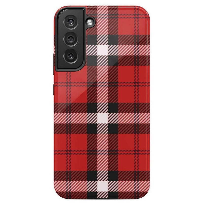 As if! | Red Plaid iPhone Case Phone Case get.casely Essential Galaxy S22 Plus