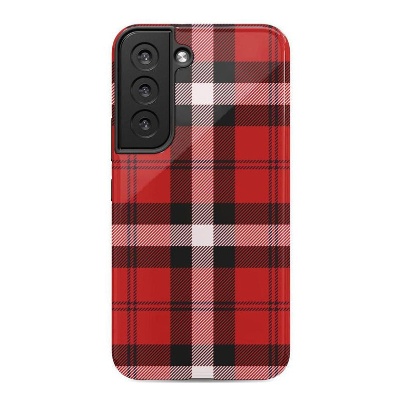 As if! | Red Plaid iPhone Case Phone Case get.casely Essential Galaxy S22