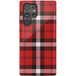 As if! | Red Plaid iPhone Case Phone Case get.casely Essential Galaxy S22 Ultra