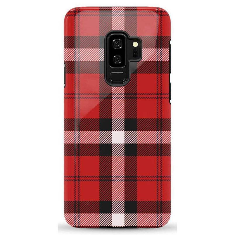 As if! | Red Plaid iPhone Case Phone Case get.casely Essential Galaxy S9 Plus