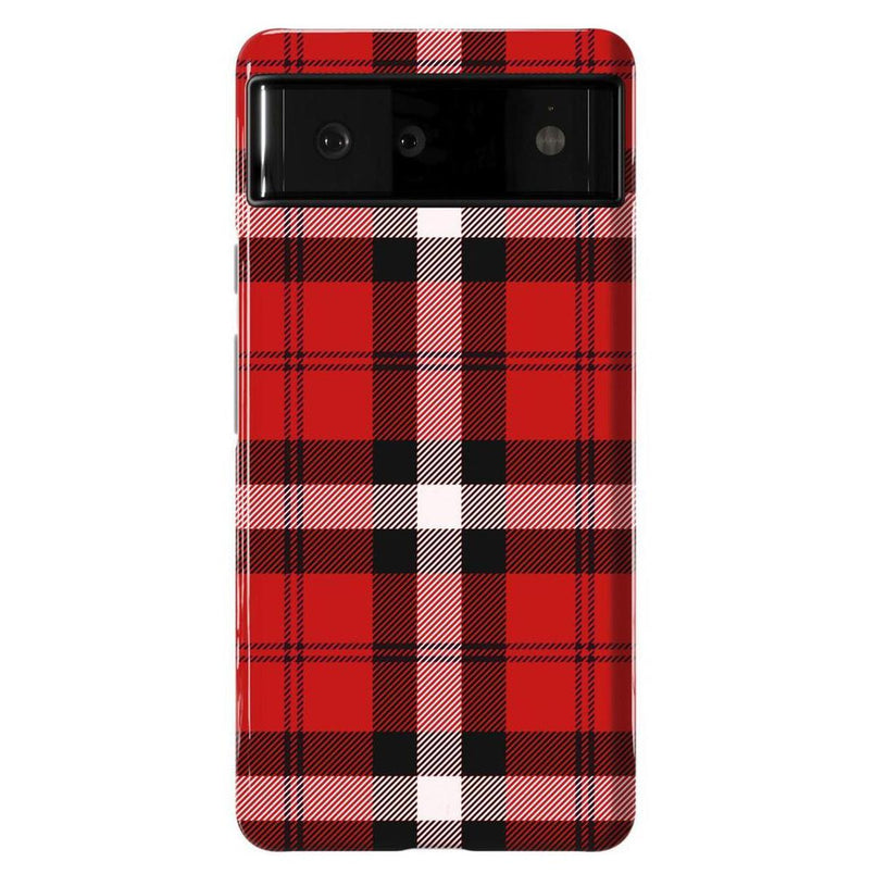 As if! | Red Plaid iPhone Case Phone Case get.casely Essential Google Pixel 6