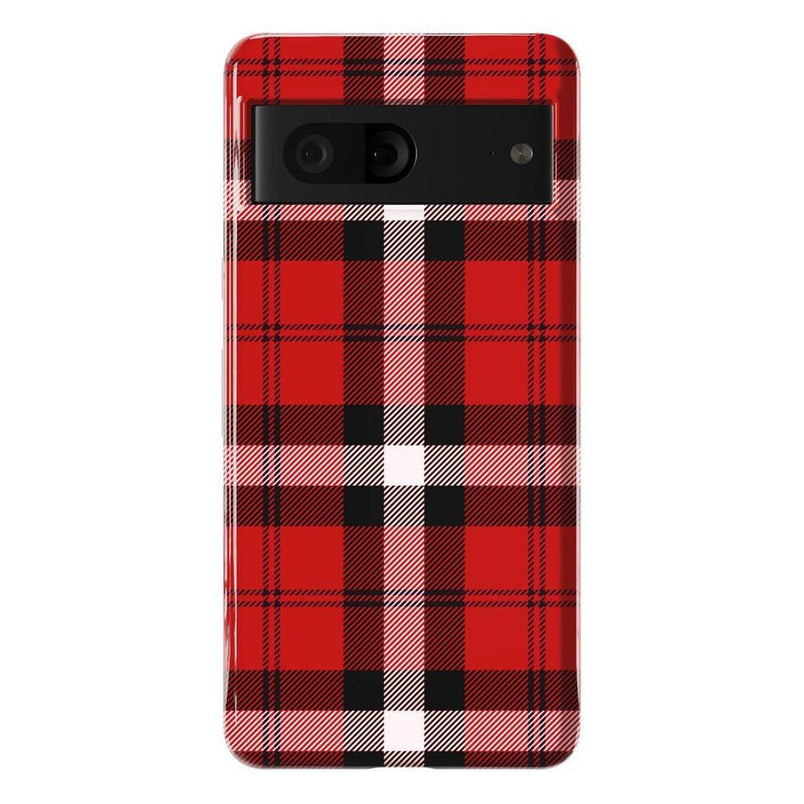 As if! | Red Plaid iPhone Case Phone Case get.casely Essential Google Pixel 7