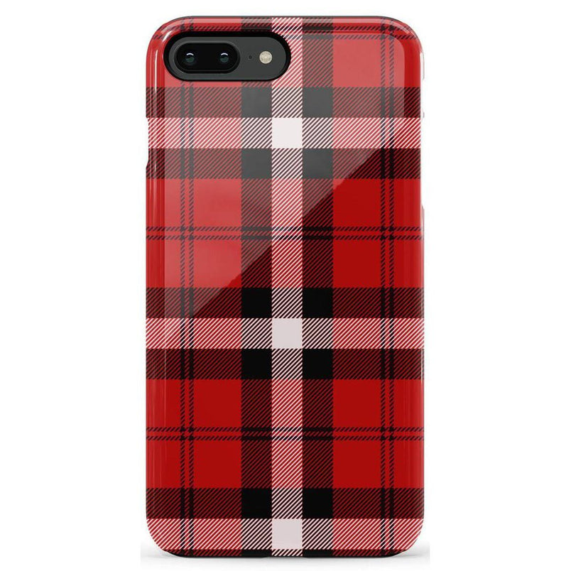 As if! | Red Plaid iPhone Case Phone Case get.casely Essential iPhone 6/7/8 Plus