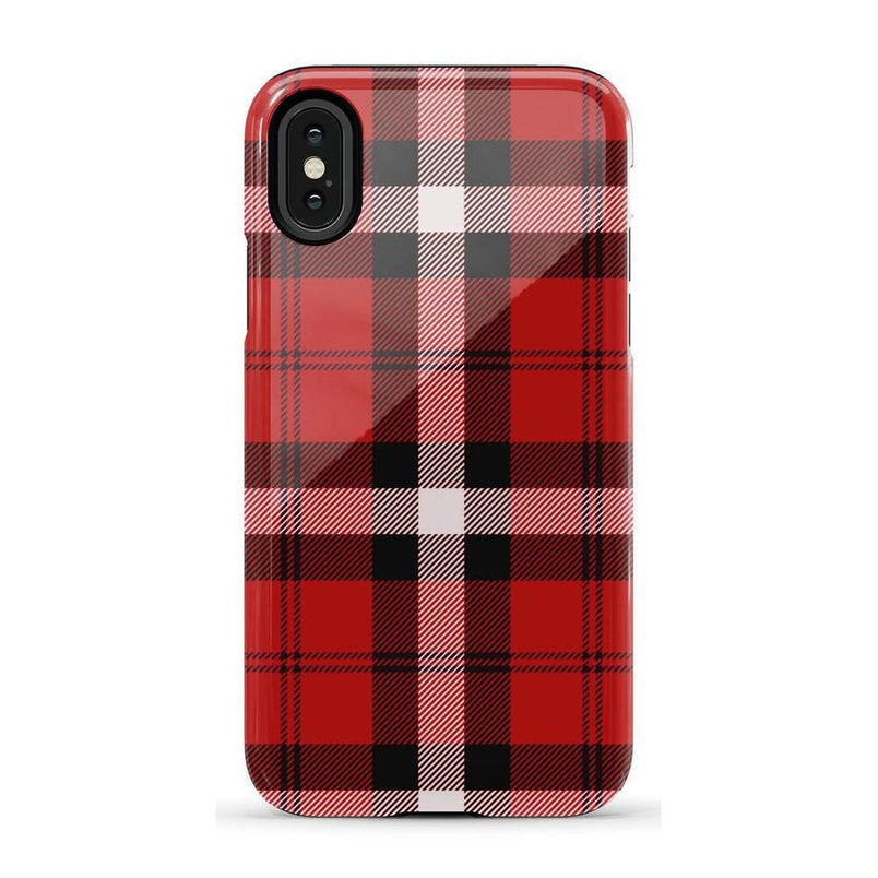 As if! | Red Plaid iPhone Case Phone Case get.casely Essential iPhone X / XS 