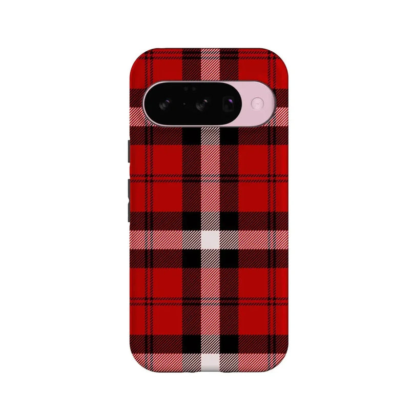 As if! | Red Plaid Case Phone Case get.casely Essential + MagSafe® Google Pixel 10 