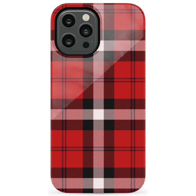 As if! | Red Plaid iPhone Case Phone Case get.casely Essential iPhone 12 Pro Max