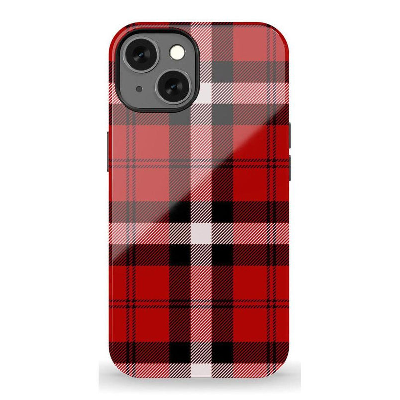 As if! | Red Plaid iPhone Case Phone Case get.casely Essential + MagSafe® iPhone 13