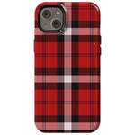 As if! | Red Plaid iPhone Case Phone Case get.casely Essential + MagSafe® iPhone 14 Plus