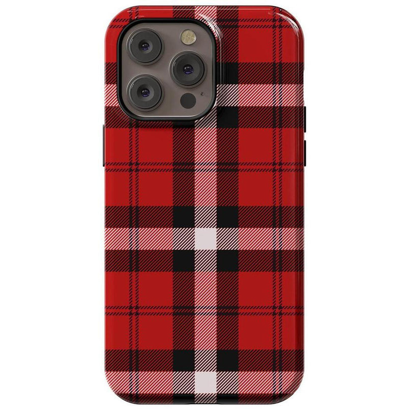 As if! | Red Plaid iPhone Case Phone Case get.casely Essential + MagSafe® iPhone 14 Pro Max