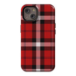 As if! | Red Plaid iPhone Case Phone Case get.casely Essential + MagSafe® iPhone 14