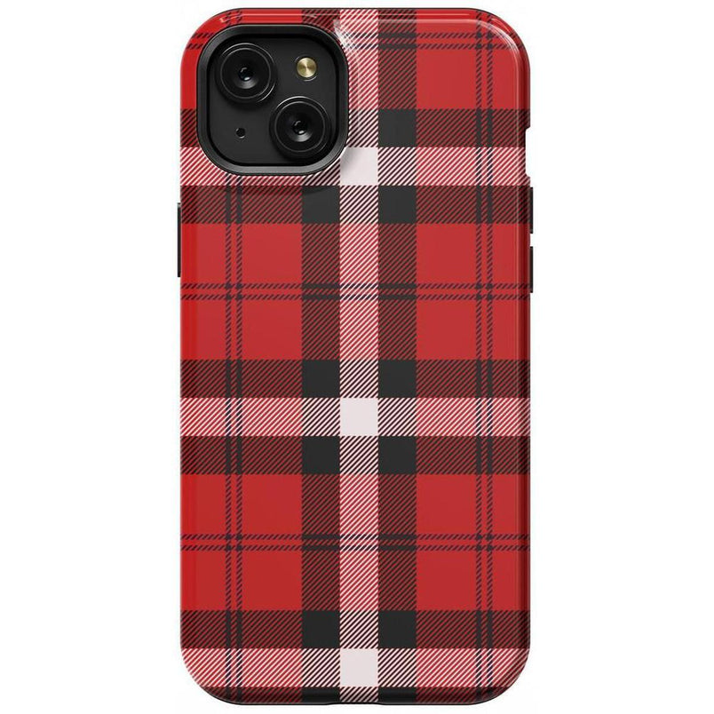As if! | Red Plaid iPhone Case Phone Case get.casely Essential + MagSafe® iPhone 15 Pro