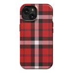 As if! | Red Plaid iPhone Case Phone Case get.casely Essential + MagSafe® iPhone 15