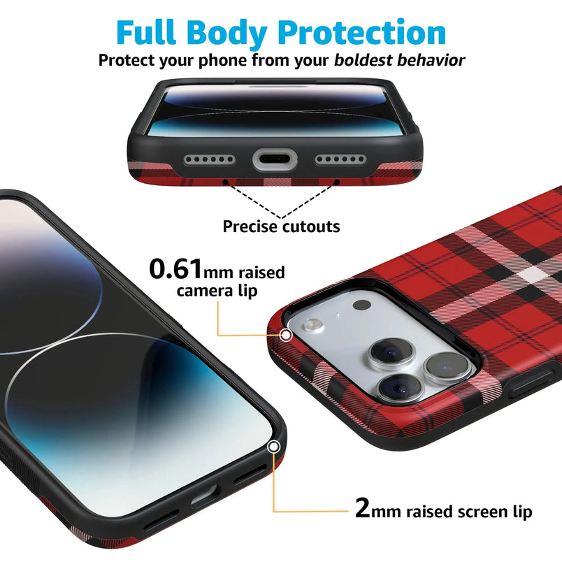 As if! | Red Plaid Case Phone Case get.casely 