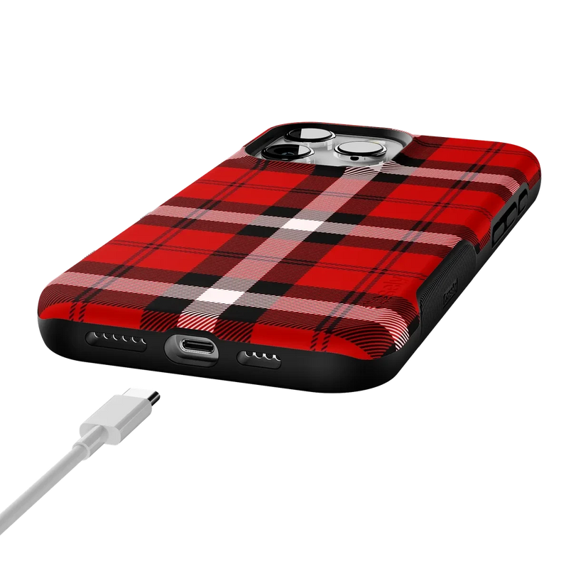 As if! | Red Plaid Case Phone Case get.casely 