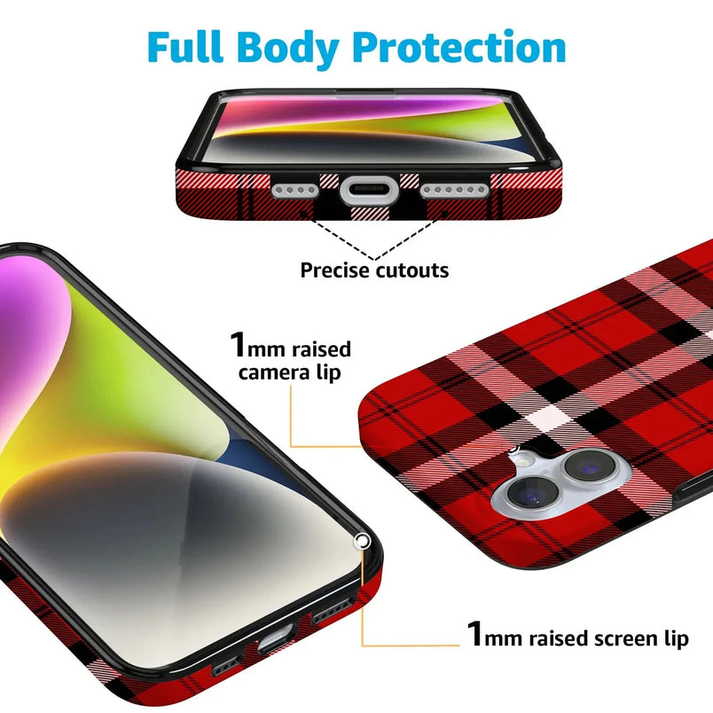 As if! | Red Plaid Case Phone Case get.casely 