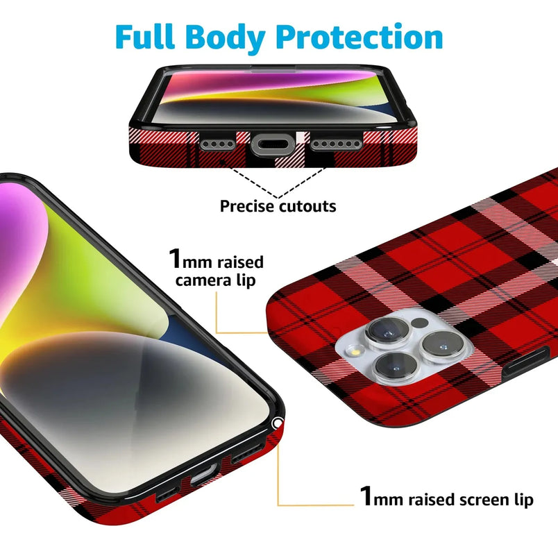 As if! | Red Plaid Case Phone Case get.casely 