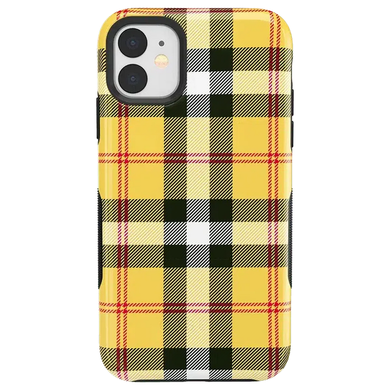 As if! | Yellow Plaid iPhone Case iPhone Case get.casely Bold iPhone 11 