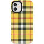 As if! | Yellow Plaid iPhone Case iPhone Case get.casely Bold iPhone 12 Mini 