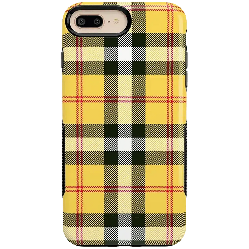As if! | Yellow Plaid iPhone Case iPhone Case get.casely Bold iPhone 6/7/8 Plus 