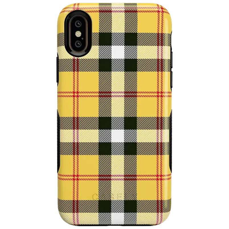 As if! | Yellow Plaid iPhone Case iPhone Case get.casely Bold iPhone XS Max 