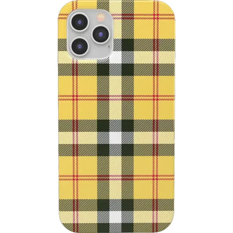 As if! | Yellow Plaid iPhone Case iPhone Case get.casely Classic iPhone 11 Pro 